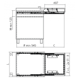 Ferrure pour plan de travail amovible