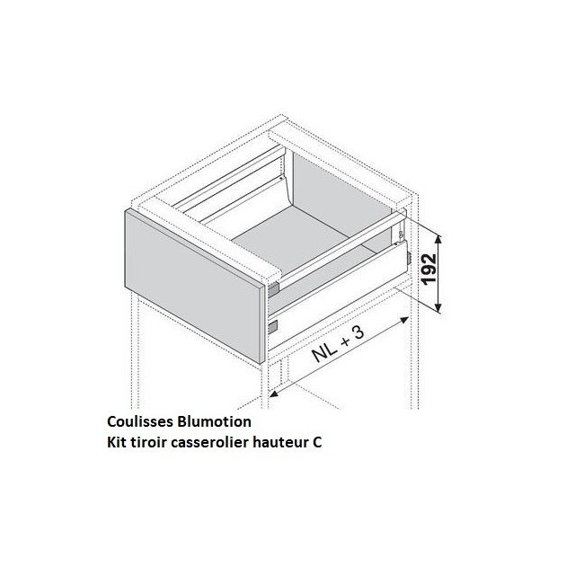 Kit tiroir Blum Casserolier Tandembox