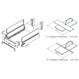 Kit tiroir à l'anglaise Hauteur 192mm Blum
