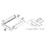 Kit tiroir à l'anglaise hauteur 130,5mm Blum