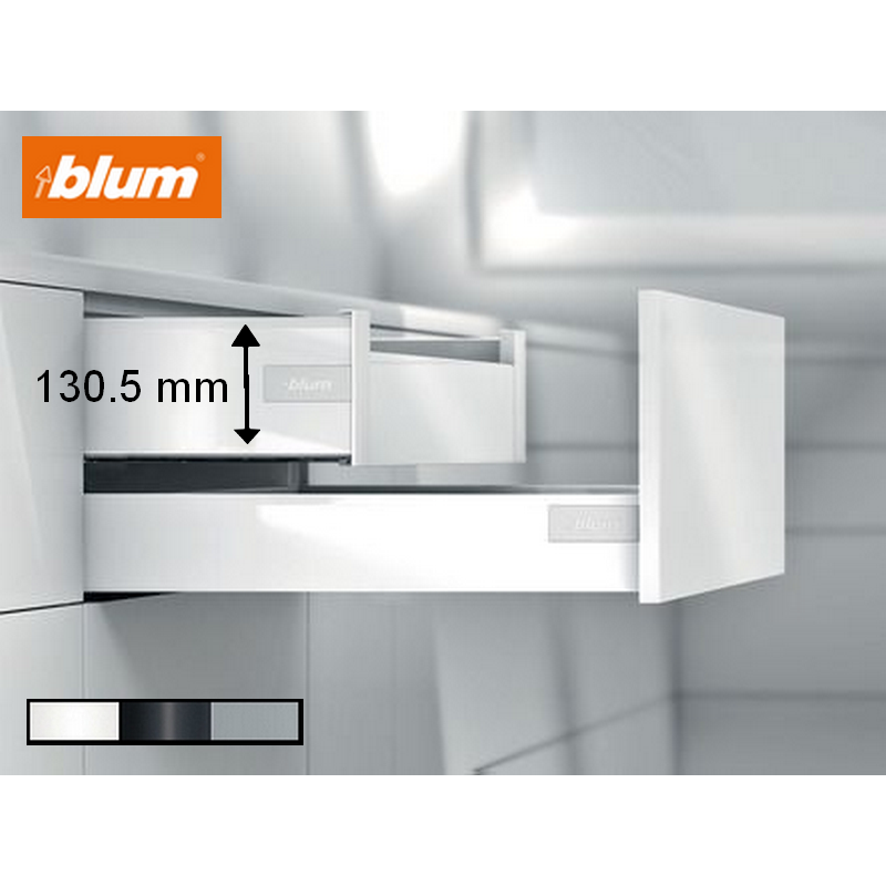Kit tiroir à l'anglaise hauteur 130,5mm Blum
