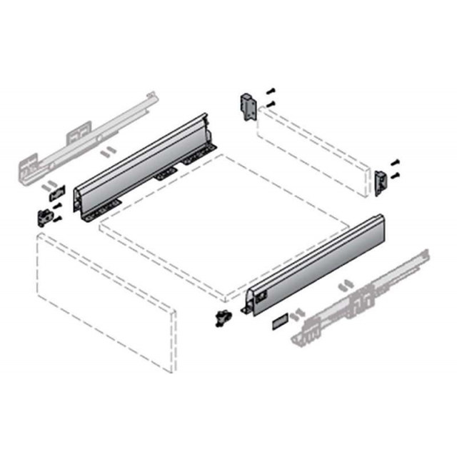 Kit tiroir Arcitech Hettich Hauteur 126mm