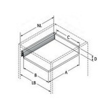 Kit tiroir Arcitech Hettich Hauteur 126mm