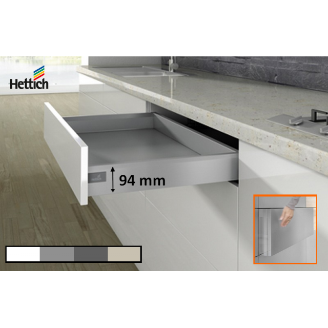 Kit tiroir ARCITECH Hettich Hauteur 94mm