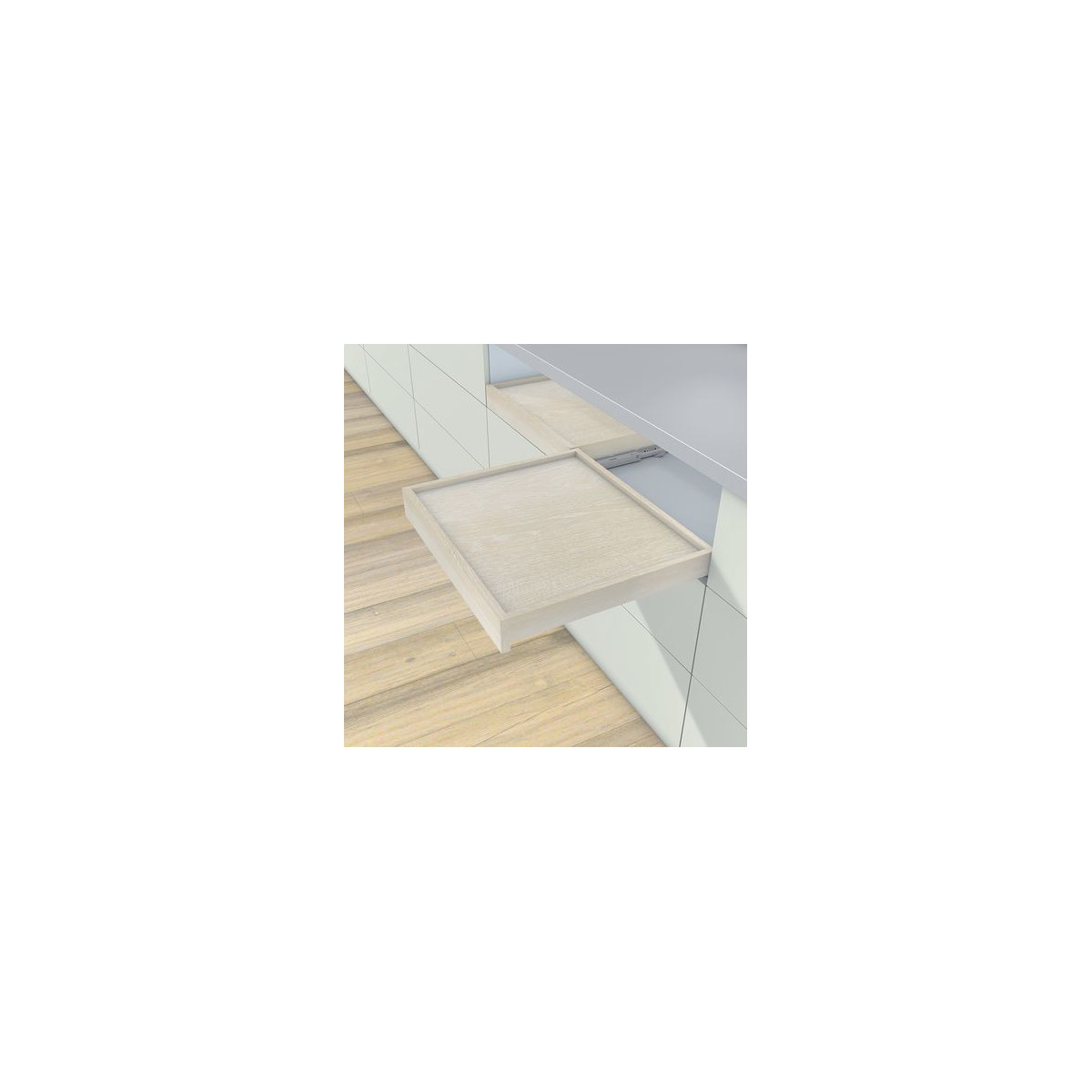 Coulisse invisible pour tablette bois - BLUM
