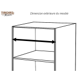 Casserolier à l'anglaise blanc monté sur mesure standard