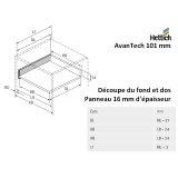 Kit tiroir AvanTech YOU hauteur 101 mm avec Push to open