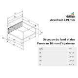 Kit tiroir AvanTech YOU hauteur 139 mm avec Push to open