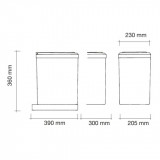 Poubelle pour meuble de 300mm