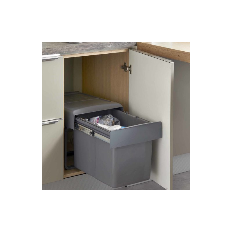 Poubelle gris orion de 34L