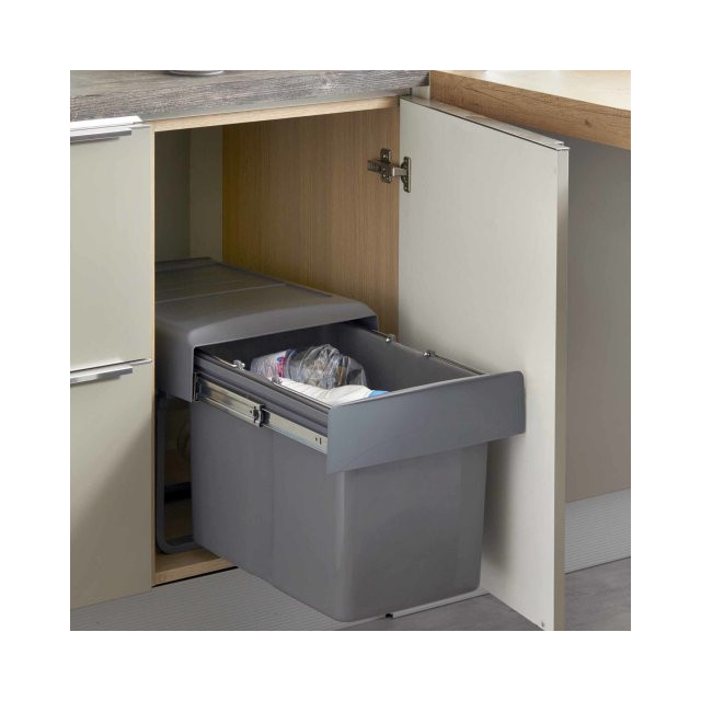 Poubelle gris orion de 34L