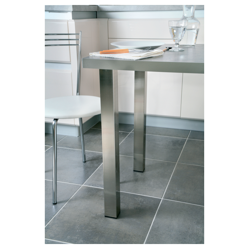 4 pieds de table chrome