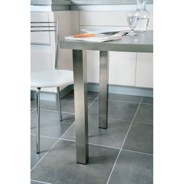 4 pieds de table chrome