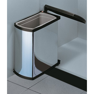 Poubelle automatique en inox et noir