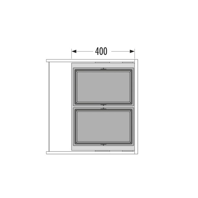 Poubelle pour meuble de 600mm