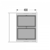Poubelle pour meuble de 600mm