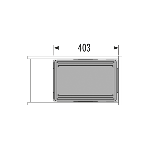 Poubelle pour meuble de 300mm