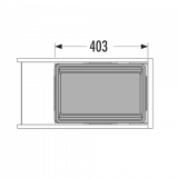 Poubelle pour meuble de 300mm