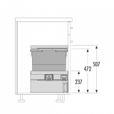 Poubelle pour meuble de 300mm