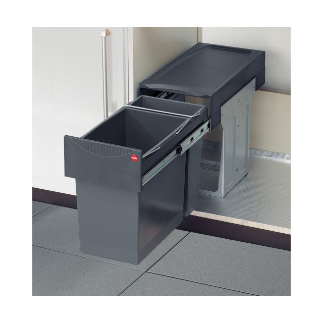 Poubelle 2 bacs de 31L