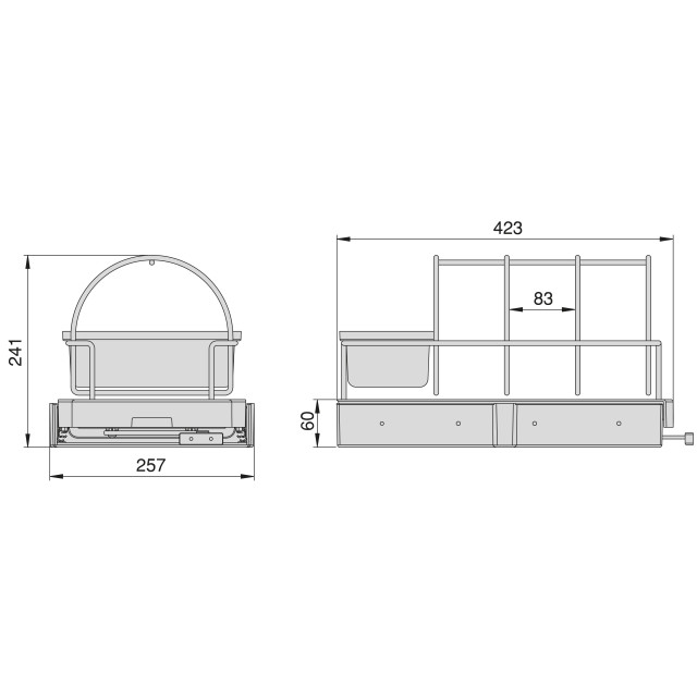 Coulissant de cuisine