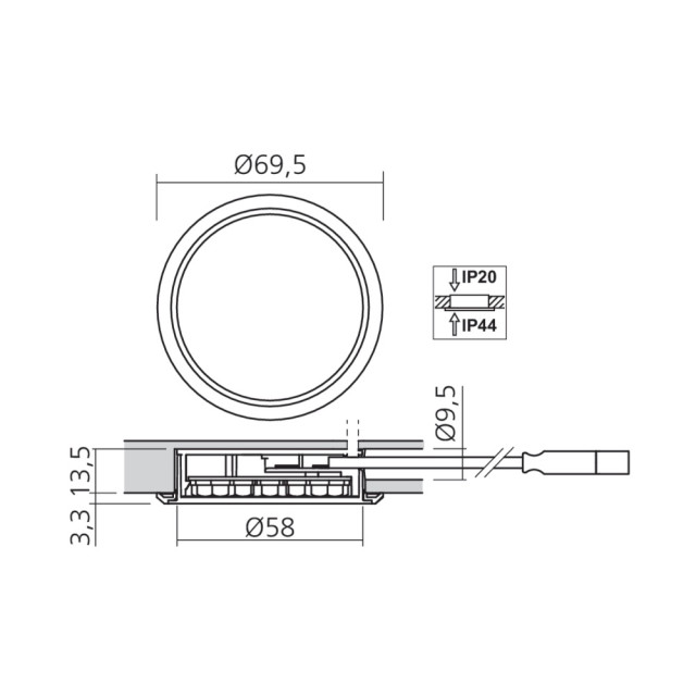 Kit 3 spot LED 230V 4000°K