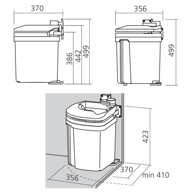 Poubelle Euroflex 35l