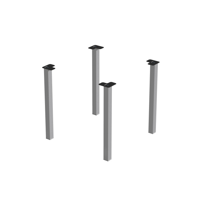 Lot de 4 pieds de table carrés