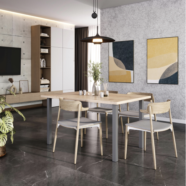 Lot de 4 pieds de table carrés