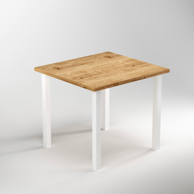 Lot de 4 pieds de table carrés 50x50mm blanc