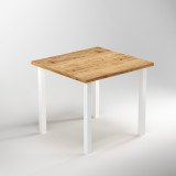 Lot de 4 pieds de table carrés 50x50mm blanc