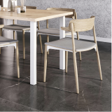 Lot de 4 pieds de table carrés 50x50mm blanc