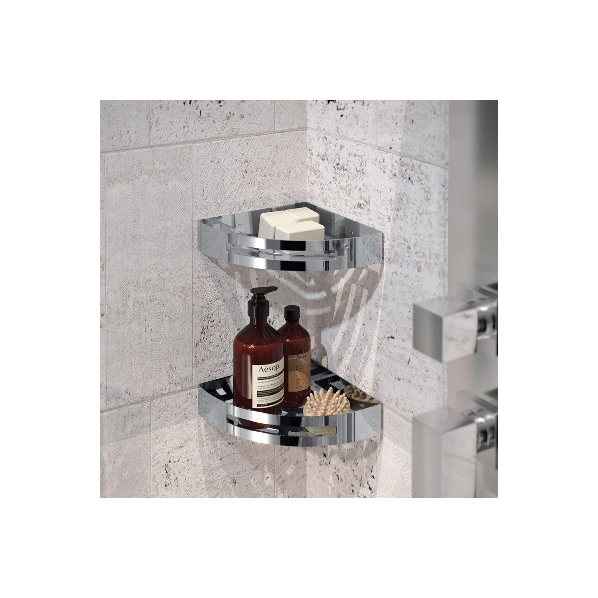Porte-accessoires d'angle de douche