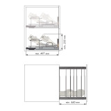 Porte chaussure coulissant gris anthracite