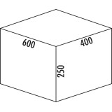 Poubelle sous evier pour meuble de 600mm