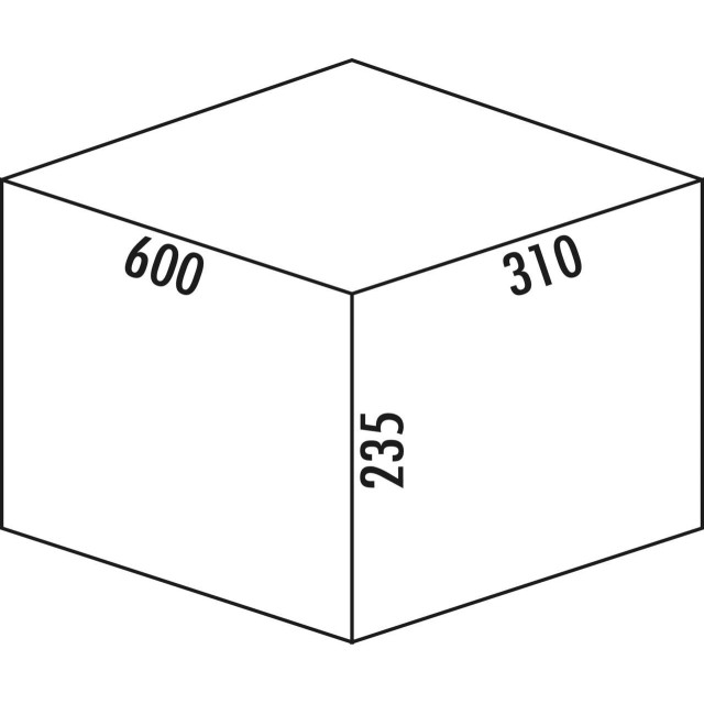Poubelle sous-évier pour meuble de 600mm