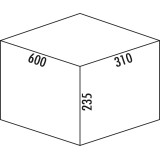 Poubelle sous-évier pour meuble de 600mm