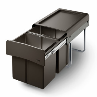 Poubelle anthracite pour meuble de 450mm
