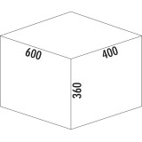 Poubelle de cuisine encastrable pour meuble de 600mm