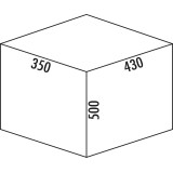 Poubelle cuisine pour meuble de 400mm