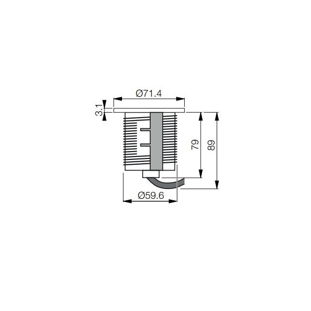 Bloc prise 1 USB encastrable