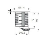 Bloc prise 1 USB encastrable