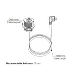 Bloc prise 1 USB encastrable
