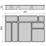 Kit de 8 organisateurs Cube pour tiroirs, Plastique, Transparent