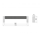 Lot de 5 poignées Bergen, L173mm, entraxe 160mm, Aluminium , Or