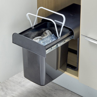 Poubelle pour meuble de 350mm composée d'1 seau 16L