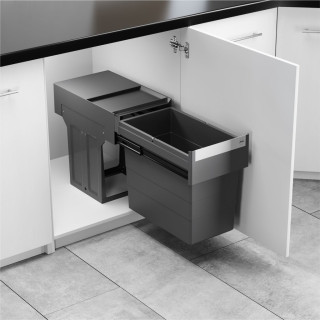 Poubelle pour meuble de 400mm composée d'1 seau 28L