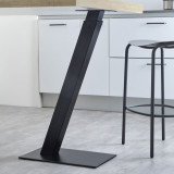 Pied de snack incliné à 70° télescopique en acier - 80 x 80 - hauteur de 820 à 1100mm