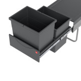 Poubelle pour meuble de 400mm composée de 2 seaux de 18L