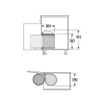 Poubelle ronde automatique en plastique gris foncé de 15L